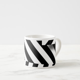 1950 Retro Modern Memphis-Stil Schwarz-Weiß Espressotasse