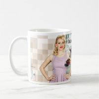 1950 Thema Tasse/Nostalgie/Auto/Kaffee/Mädchen/Kra