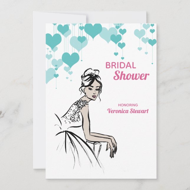 1950 Vintage Wedding Brautparty Einladung (Vorderseite)