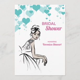 1950 Vintage Wedding Brautparty Einladung