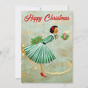 1950 Weihnachten Dame im Vintage-Look