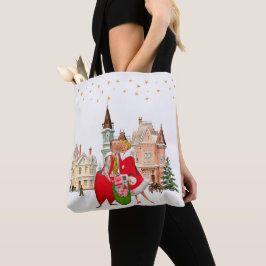 1950 Weihnachten Weihnachten Paar goldene Sterne Tasche