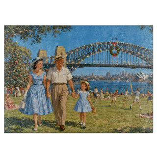 1950 Weihnachtsfamilienausflug Sydney Park Schneidebrett