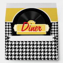 1950er Diner Black & White Retro