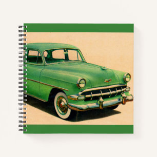 1950er grüner Chevy Notizbuch