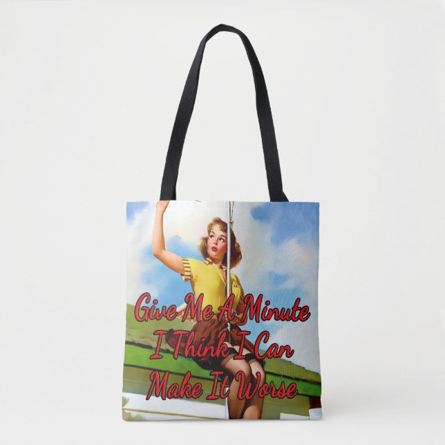 1950er Jahre Fixing Antenna von Gil Elvgren Tasche (Vorderseite)