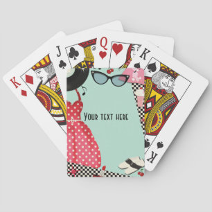 1950er Jahre Fünfziger Jahre Retro Vintage 50er Ja Spielkarten