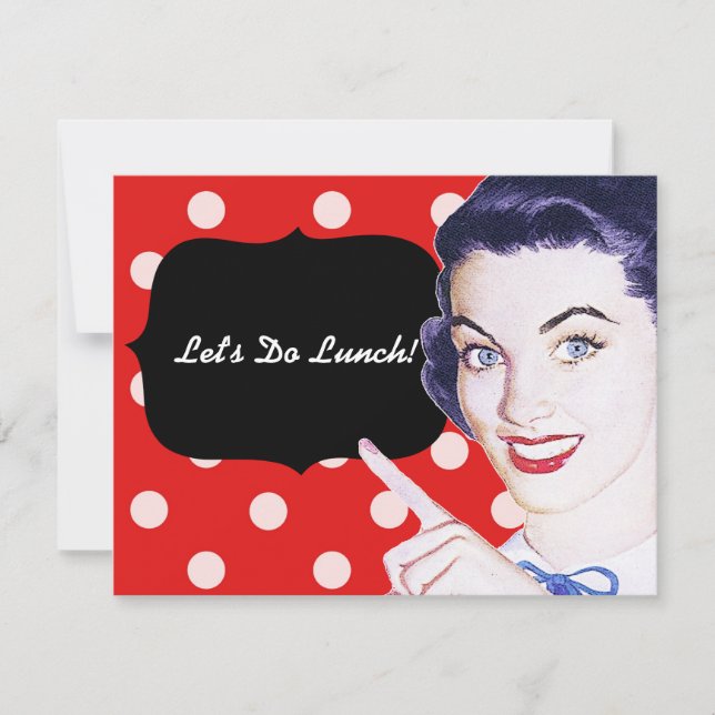1950er Jahre, in denen sie auf das Luncheon der Fr Einladung (Vorderseite)