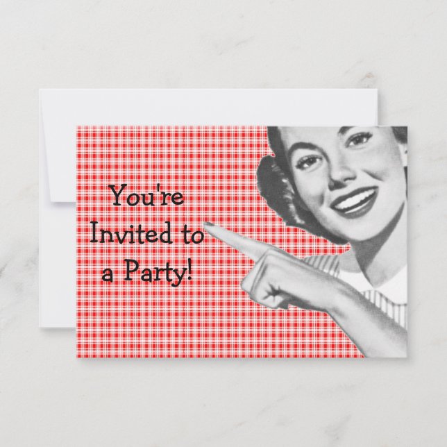 1950er Jahre: Junge Frau V2 Einladung (Vorderseite)
