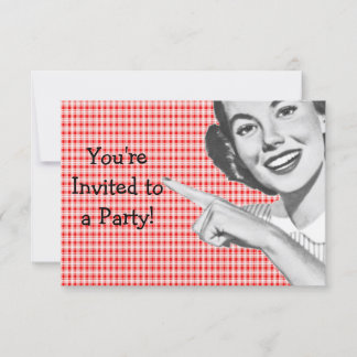 1950er Jahre: Junge Frau V2 Einladung