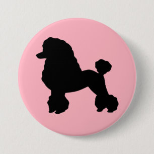 1950er Jahre Rosa Pudelrock inspirierter Knopf Button