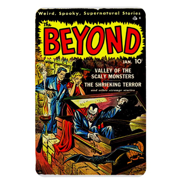 1950er Jahre *The BEYOND* Horror Comic Magnet (Vertikal)