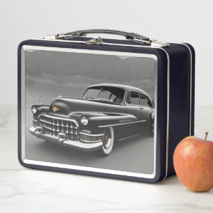 1950er Klassiker-Auto Metall-Lunchbox Metall Brotdose
