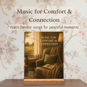 1950er Musiktherapie QR-Code Wandkunst Vintage Coz Acrylschild