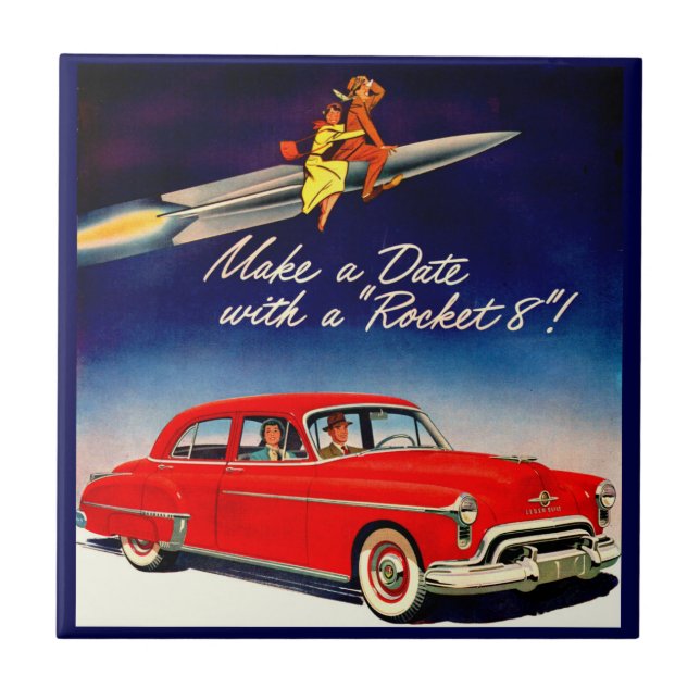 1950er: Treffen Sie ein Datum mit Rakete 8 Fliese (Vorderseite)