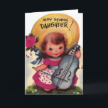 1950er Vintag Happy Birthday Daughter Karte<br><div class="desc">1950er Vintag Happy Birthday Daughter</div>