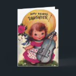 1950er Vintag Happy Birthday Daughter Karte<br><div class="desc">1950er Vintag Happy Birthday Daughter</div>
