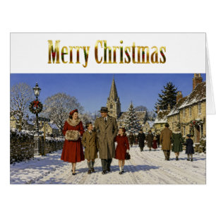 1950er Weihnachts-Lady englisches Dorf