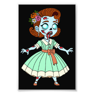 1950er Zombie Mädchen Fotodruck