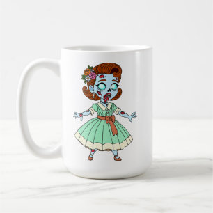 1950er Zombie Mädchen Kaffeetasse