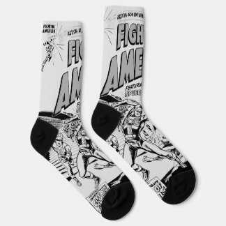 1950's 'Fighting American' Action Comic Socks Socken
