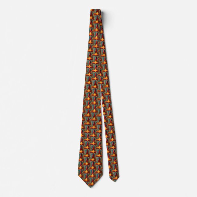 1950s inspired  rocket ship tie krawatte (Vorderseite)