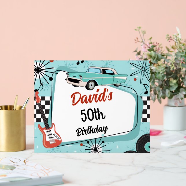 1950's Retro Red & Blue Birthday Party  (Mariage)