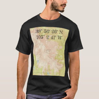 1951 USGS Topo Carte du T-shirt Pikes Peak