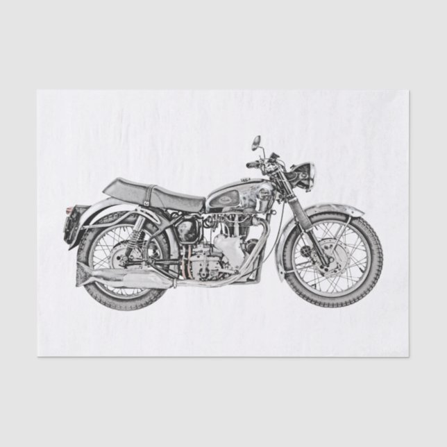 1952 Zeichnend Velocette Venom Motorrad Motorrad Seidenpapier (Vorderseite)