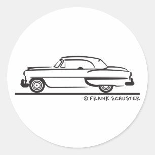 1953 Chevrolet Cabrio Bel Air Runder Aufkleber