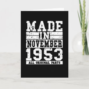 1953 Geburtstag November Vintage Sprüche Karte