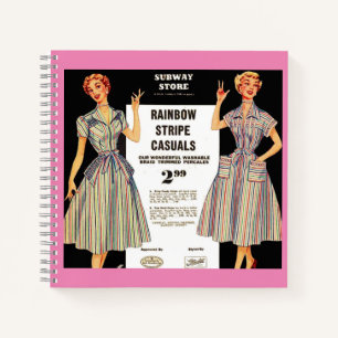 1953 Gimbels Subway Store Kleidung und Notizbuch