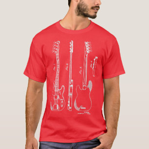 1953 Iconic Bass Gitarre Patent Music Player Histo T-Shirt