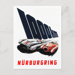 1953 Nurburgring 1000km Veteranenrennen Postkarte
