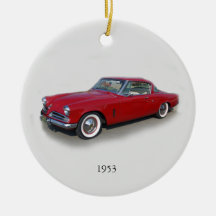 1953 rote Oldtimerverzierung
