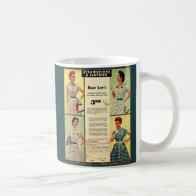 1953 Verkauf von Strawbridge & Clothier-Kleidung Kaffeetasse (Rechts)