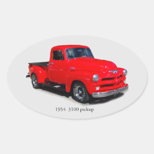 1954 3100 autocollant de camionnette rouge