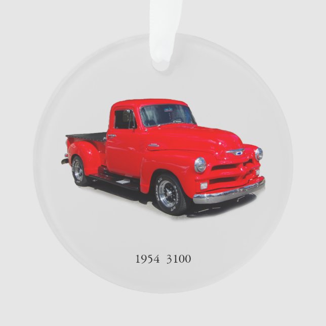1954 3100 camionnette rouge ornement acrylique (devant)