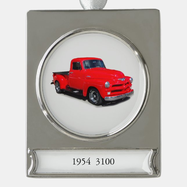 1954 3100 Lieferwagen-Banner Banner-Ornament Silber (Vorderseite)
