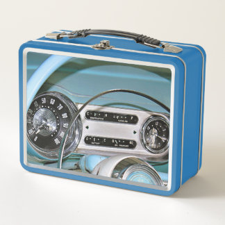 1954 Armaturenbrett eines klassischen Autos Metall Brotdose