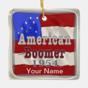 1954 Baby Boomer Geburtstag Zollschmuck Keramikornament