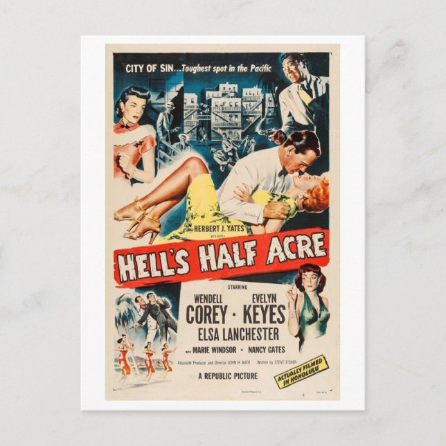 1954 Film Hell's Half Acre Postkarte (Vorderseite)