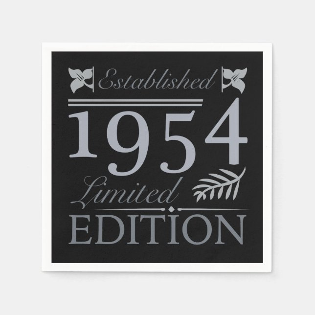 1954 Limited Edition 70 Jahre alt Serviette (Vorderseite)
