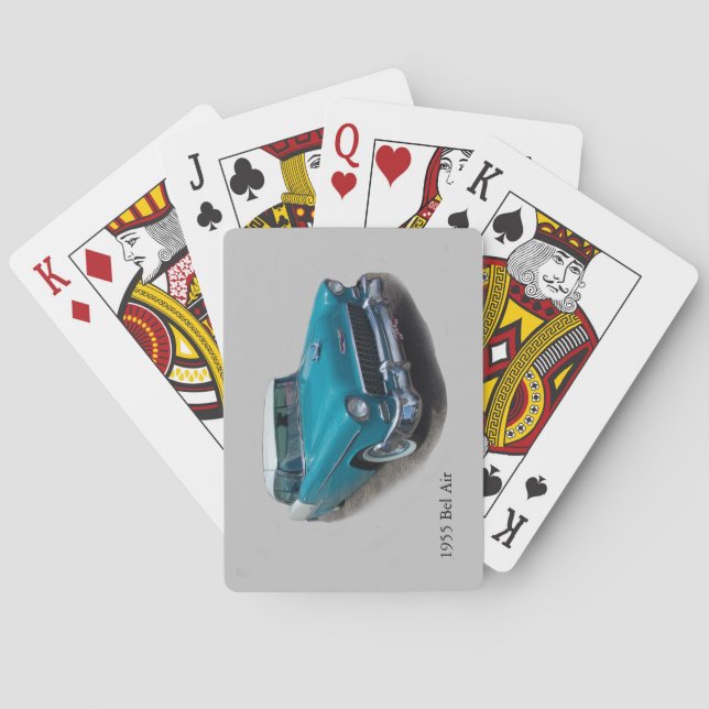 1955 Blue Bel Air Spielkarte (Rückseite)