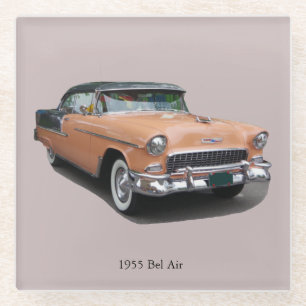 1955 braune Bel Air Glasuntersetzer
