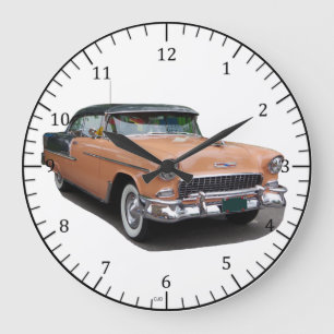 1955 braune Bel-Uhr Große Wanduhr