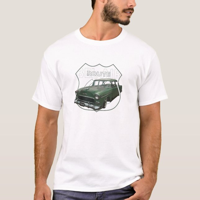 1955 Chevrolet Bel Air. 1955 Green Chevy American T-Shirt (Vorderseite)