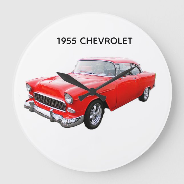 1955 chevrolet car  clock große wanduhr (Vorderseite)