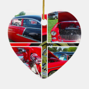 1955 Chevrolet Sedan Collage Keramikornament