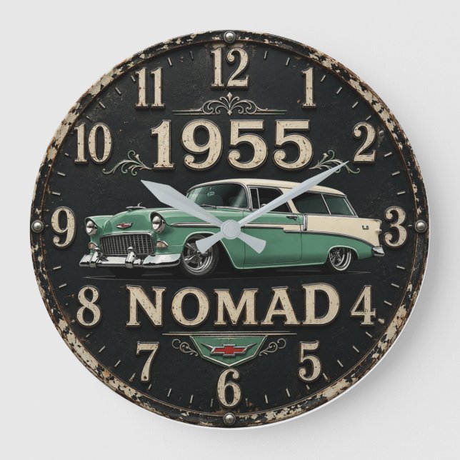 1955 Classic Car  Große Wanduhr (Vorderseite)